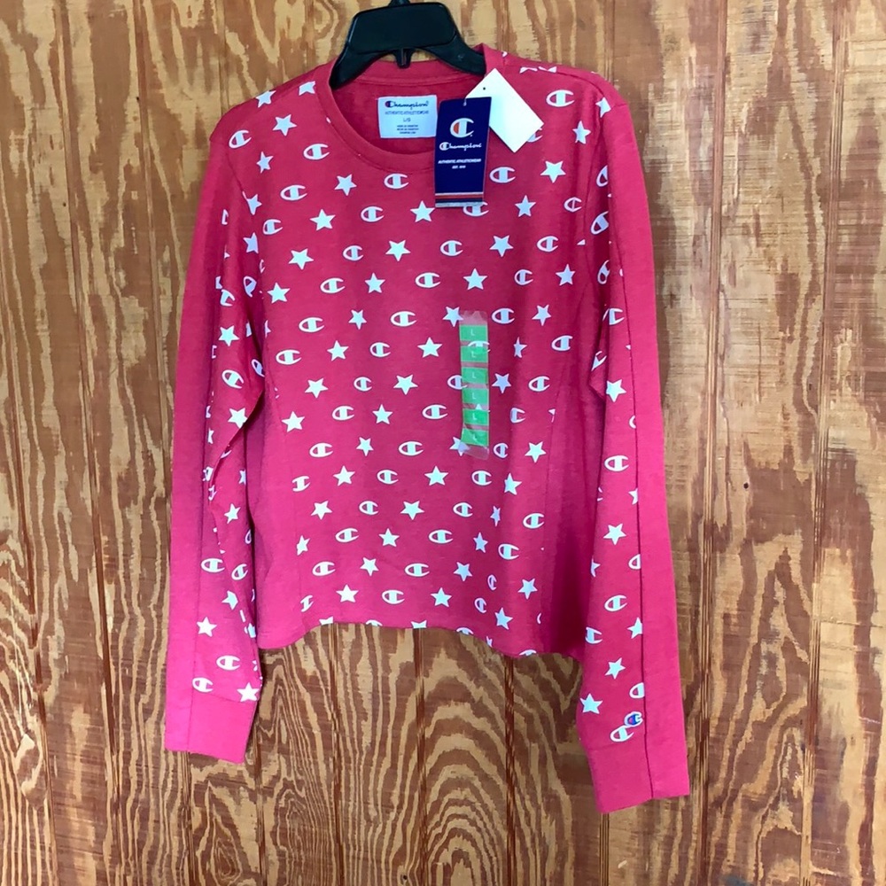 Champion Womens Red/White Sweatshirt